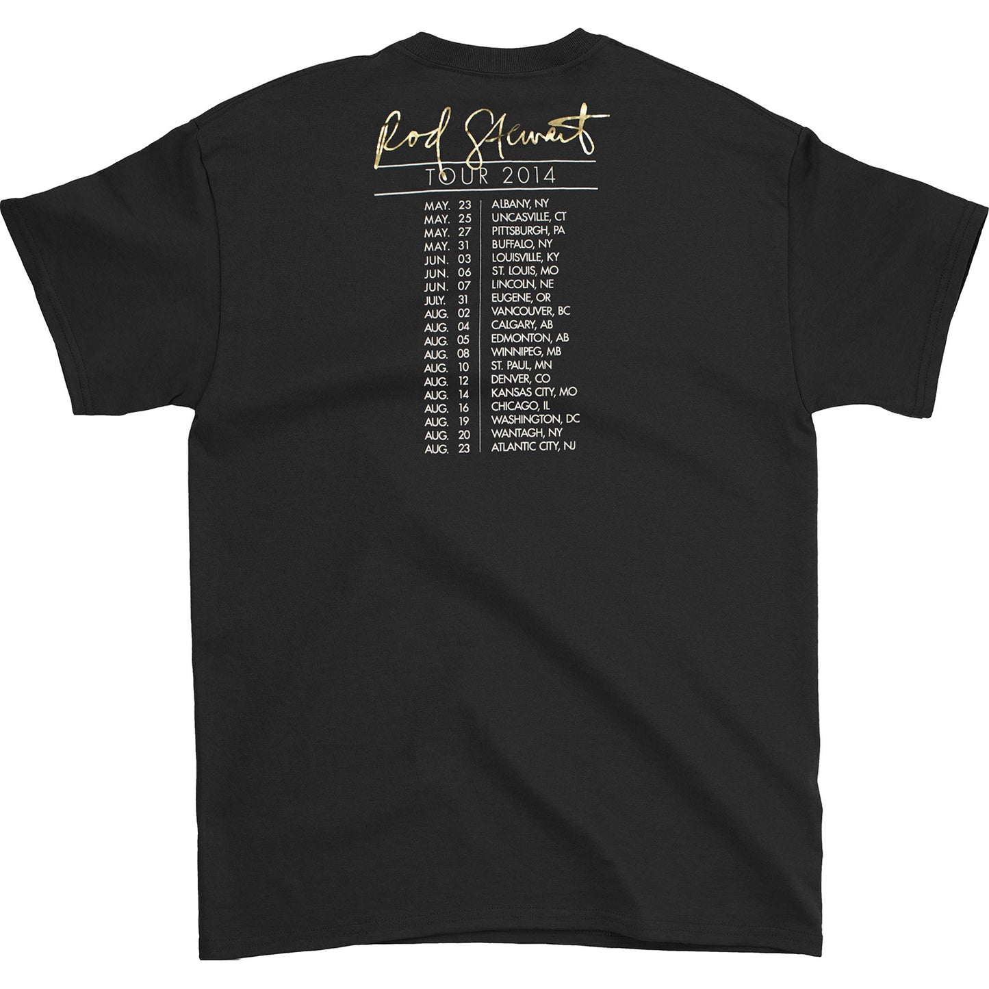 Rod Stewart 2014 North America Tour Slim Fit T-shirt Back