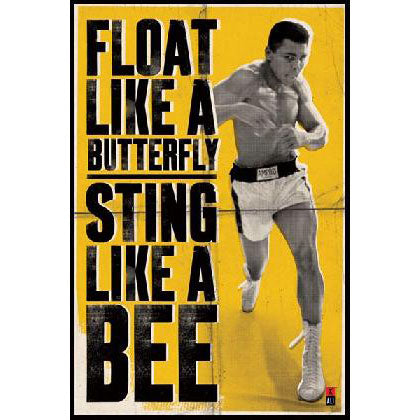 Muhammad Ali Float Like A Butterfly Domestic Poster