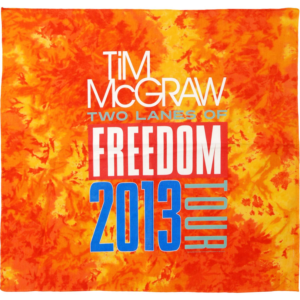Tim Mcgraw Two Lanes Tie Dye Bandana Front