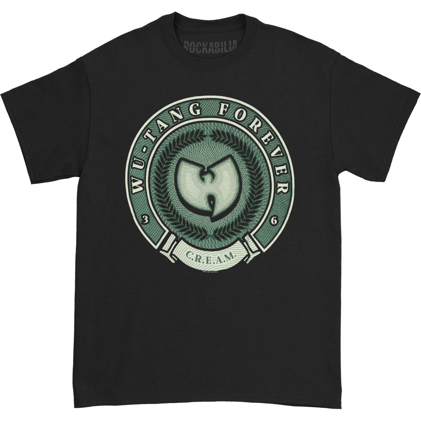 Wu Tang Clan Money Shield Logo Regular Mens T T-shirt Front