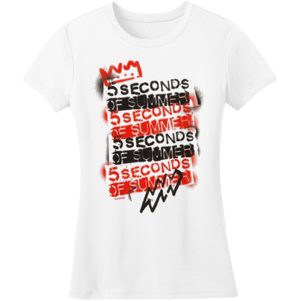 5 Seconds Of Summer Spray Paint Soft Junior Top Front