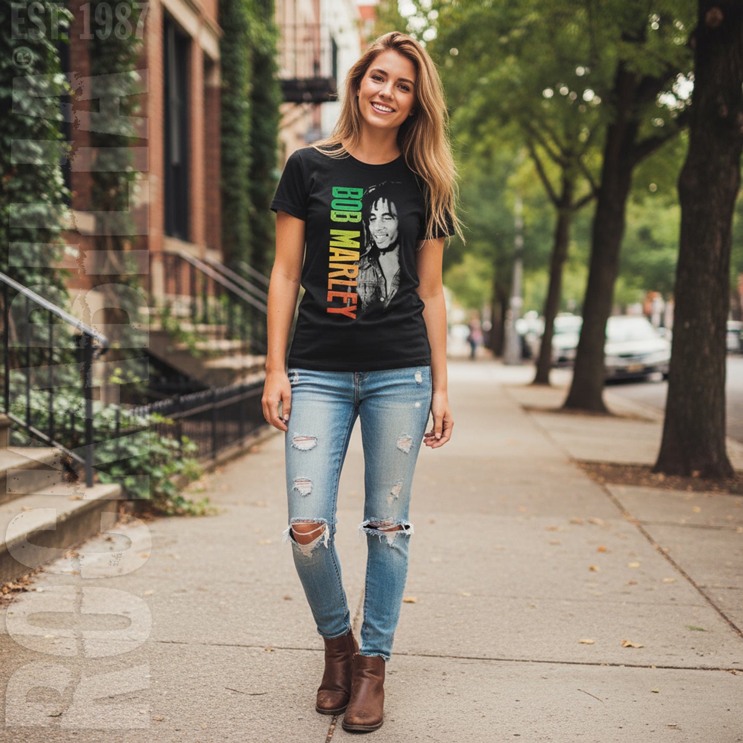 Bob Marley Smile Gradient Junior Top Alt 2