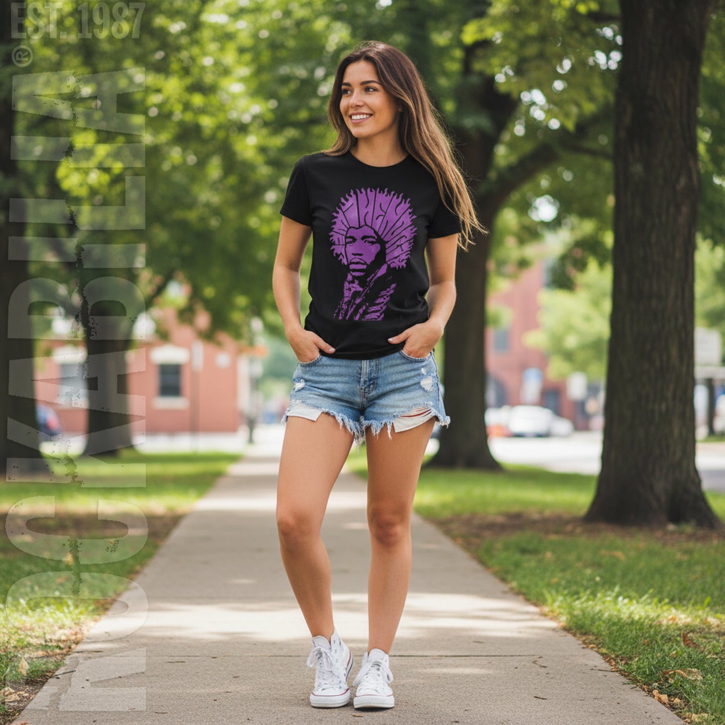 Jimi Hendrix Hair Type Junior Top Alt 2