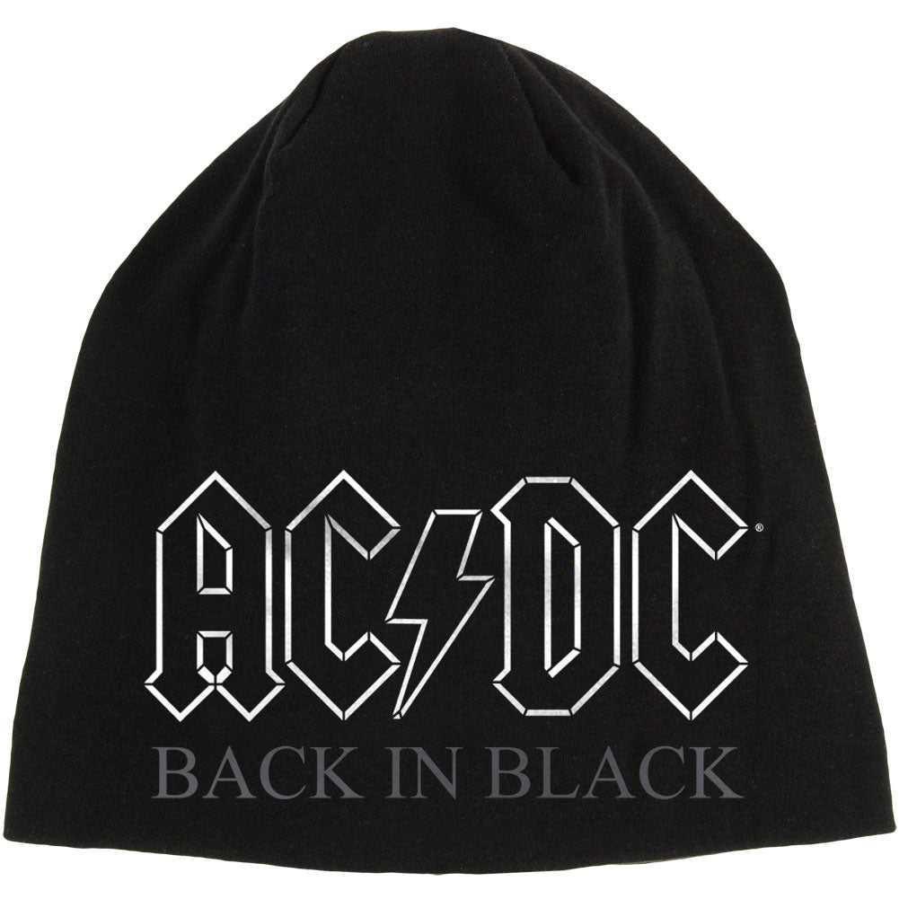 AC/DC Back In Black Discharge Beanie Front