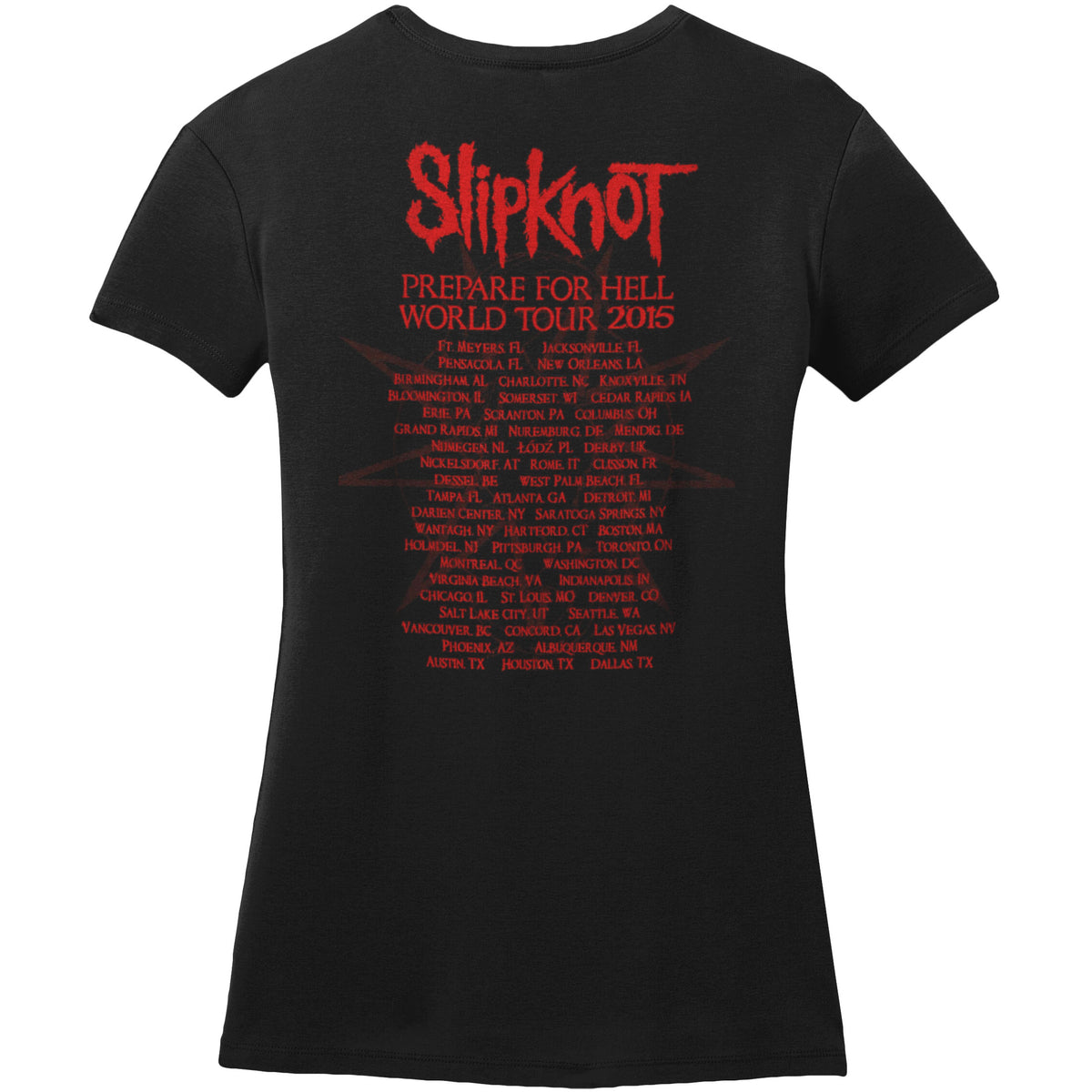 Slipknot Goat Star Prepare For Hell 2015 World Tour Soft Junior Top Back