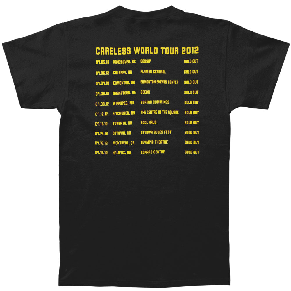 Tyga Careless World 2012 Tour T-shirt Back