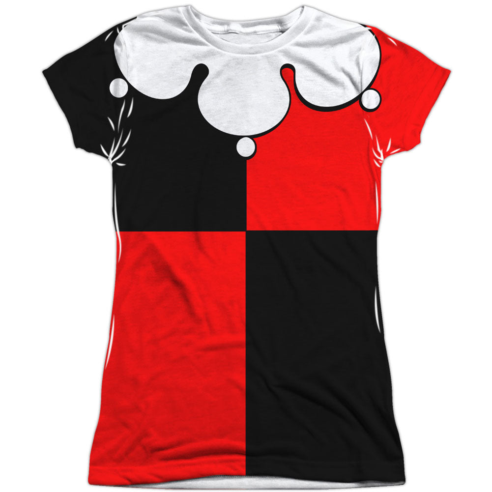 Batman Quinn Costume Sublimation Junior Top Front