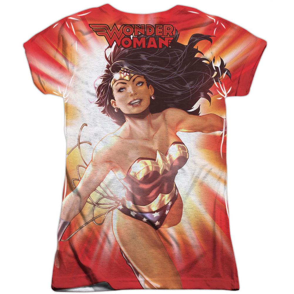 Justice League Of America Wonder Glow Sublimation Junior Top Back