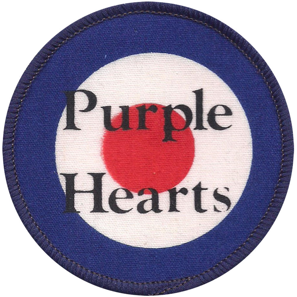 Purple Hearts Round 1 Screen Printed Patch Front