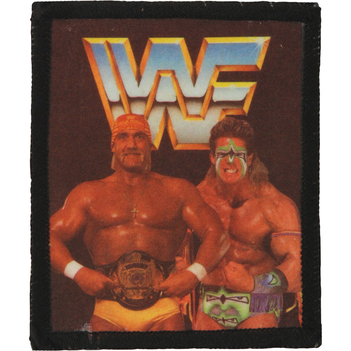 WWF Hulk Hogan & Ultimate Warrior 1 Photo Patch Front