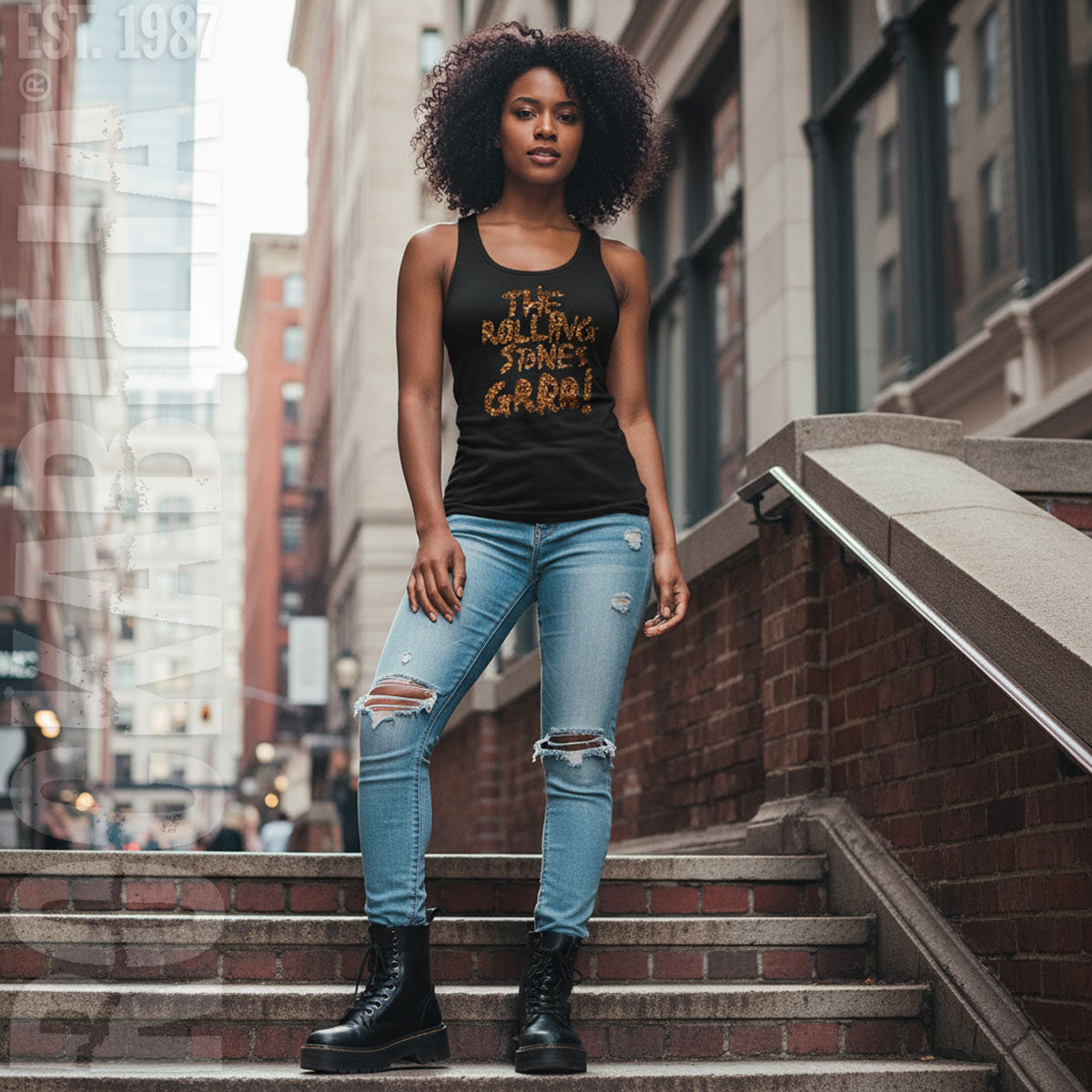 Rolling Stones Leopard Logo Womens Tank Alt 2