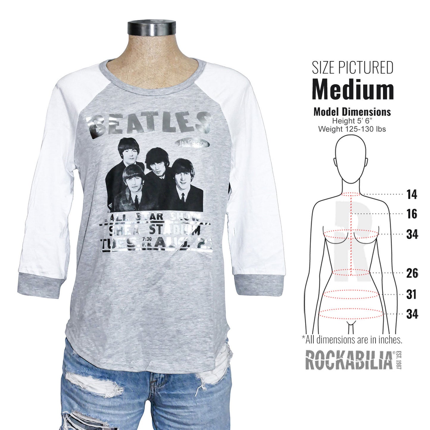 In Person Shea Stadium Foil Raglan Junior Top