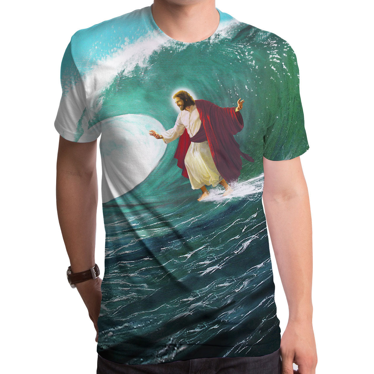 Humor Surfs Up Jesus T-shirt