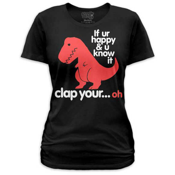 Humor Sad T-Rex T-shirt Front