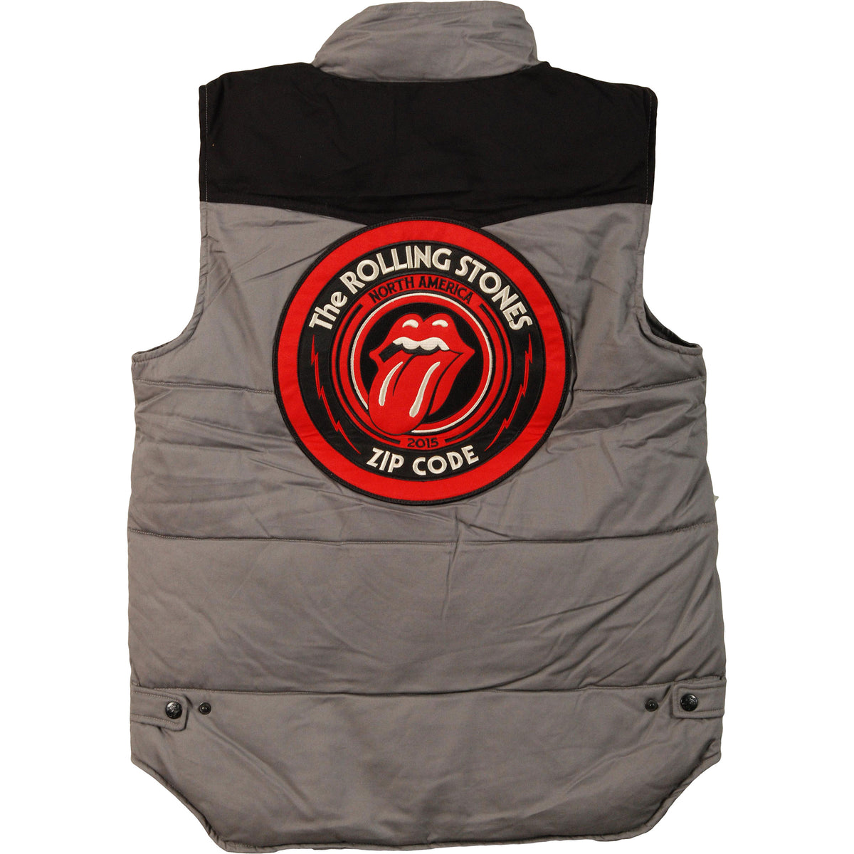 Rolling Stones Stones Contrast Puffer Vest Back