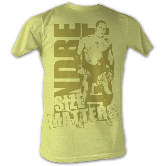 Andre The Giant Size Gold Slim Fit T-shirt Front