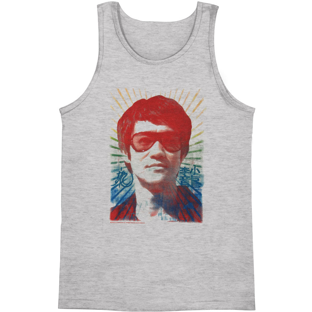 Bruce Lee Rainbow Mens Tank Front