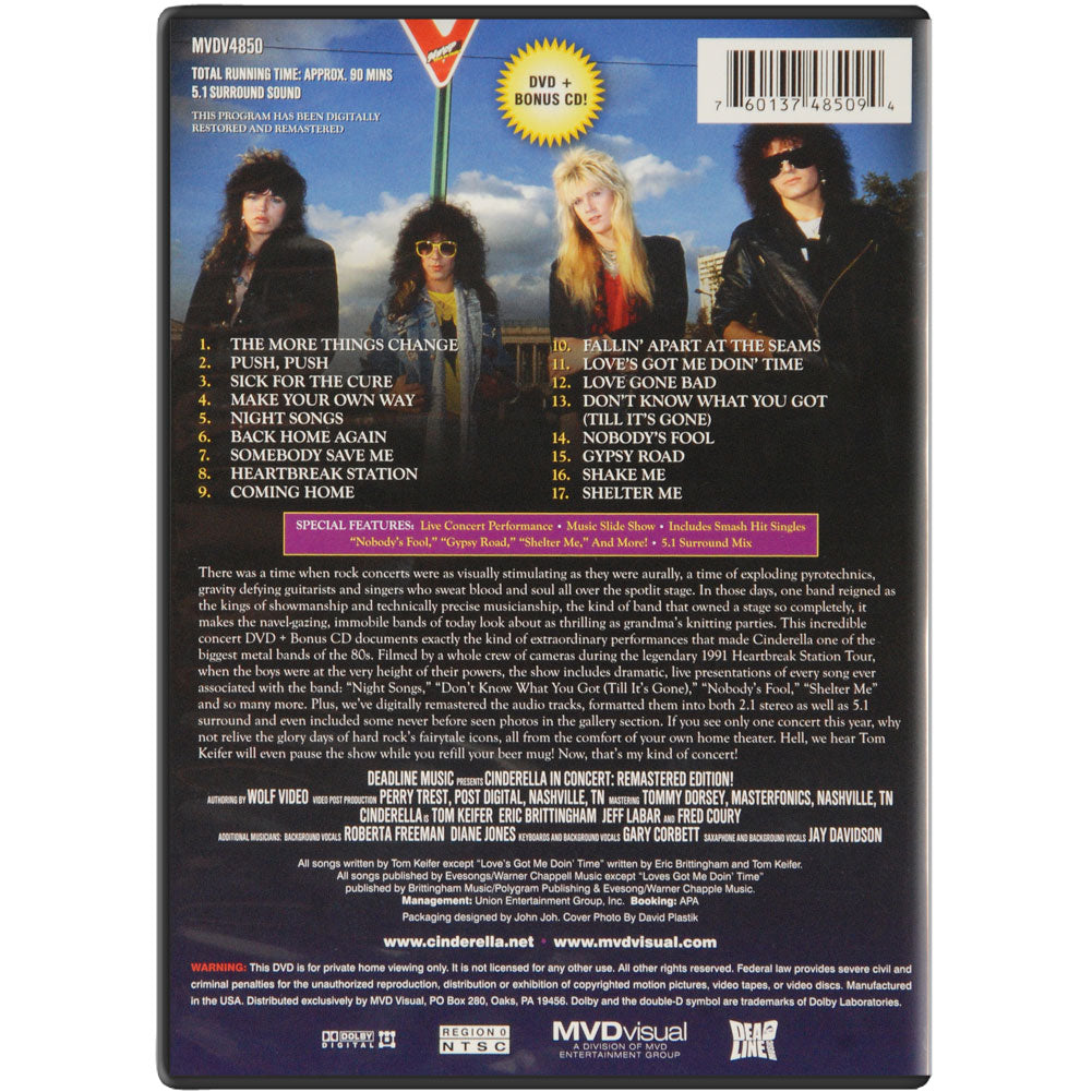 Cinderella In Concert: Remastered Edition! DVD