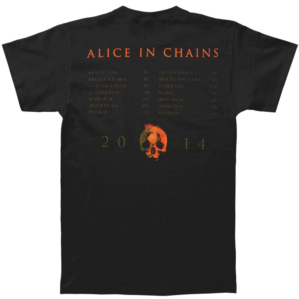 Alice In Chains Fetal 2014 Tour Tee ( Penticton - Halifax) T-shirt Back