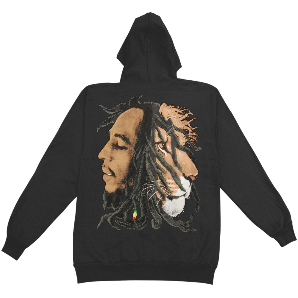 Bob Marley Zippered Hooded Sweatshirt Back