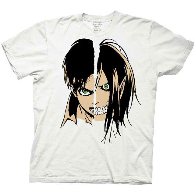 Attack On Titan Erin Titan Deconstruct Half Face Slim Fit T-shirt Front