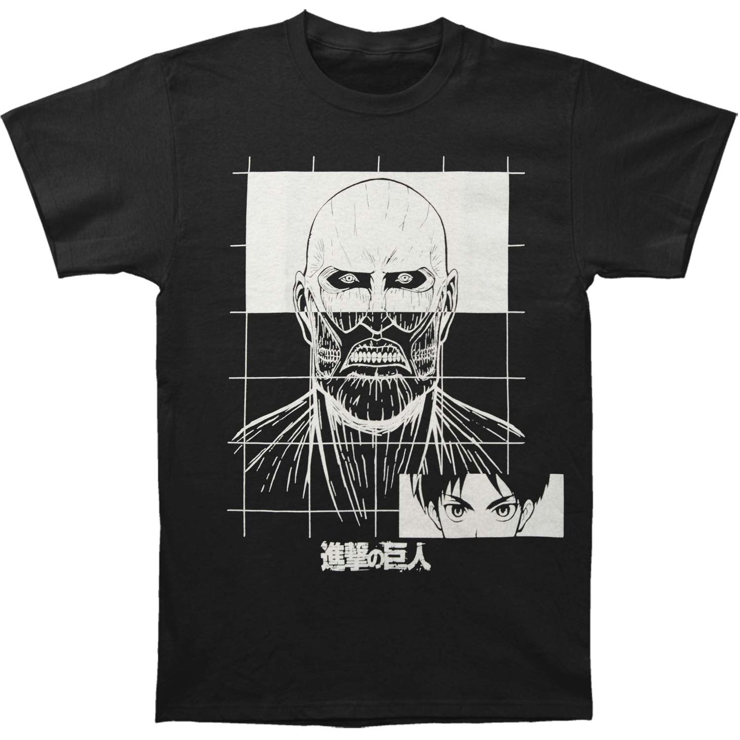 Attack On Titan Titan Grid Slim Fit T-shirt Front