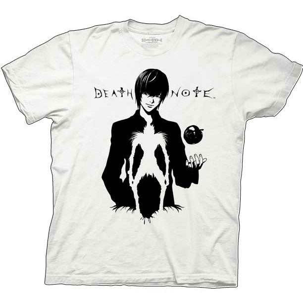 Death Note B & W Ryuk In Silhouette Slim Fit T-shirt Front