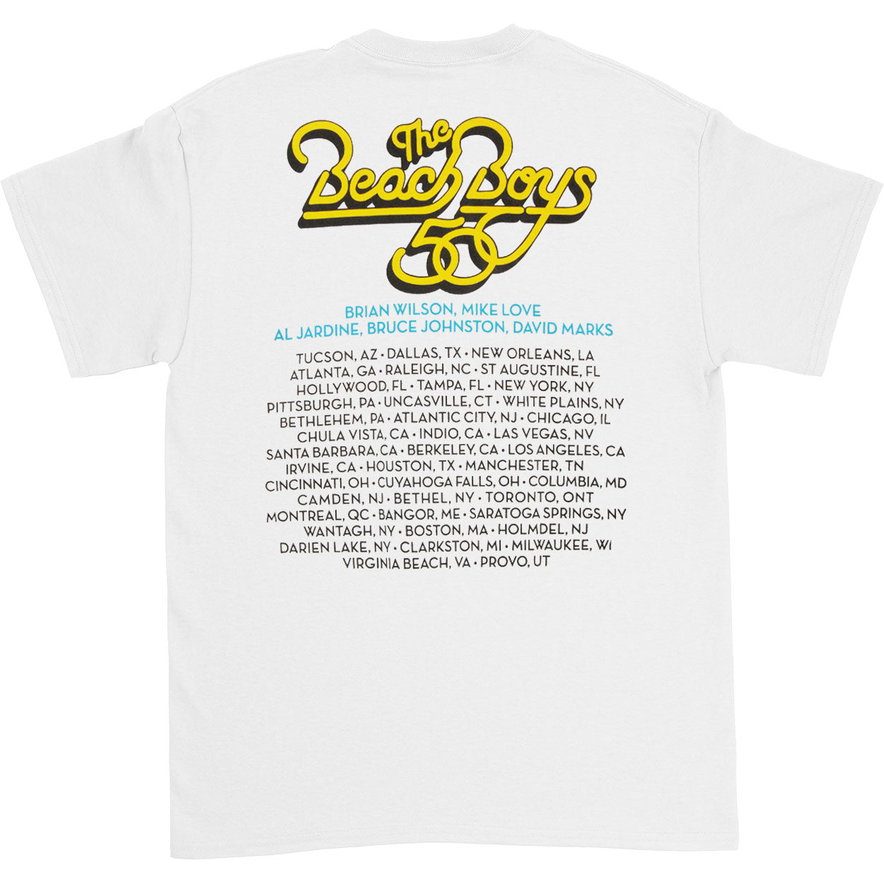 Beach Boys 50th Anniversary Tour T-shirt Back