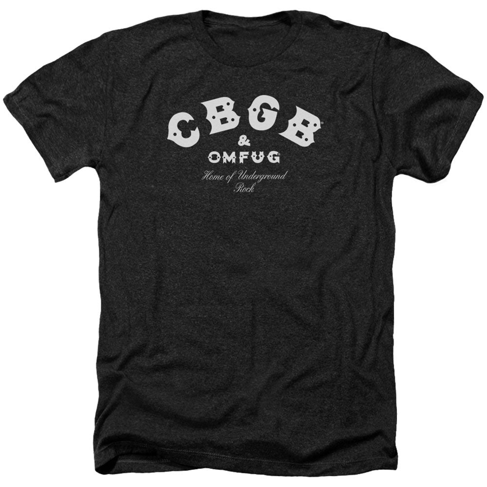 CBGB Classic Logo Adult Heather 40% Poly T-shirt