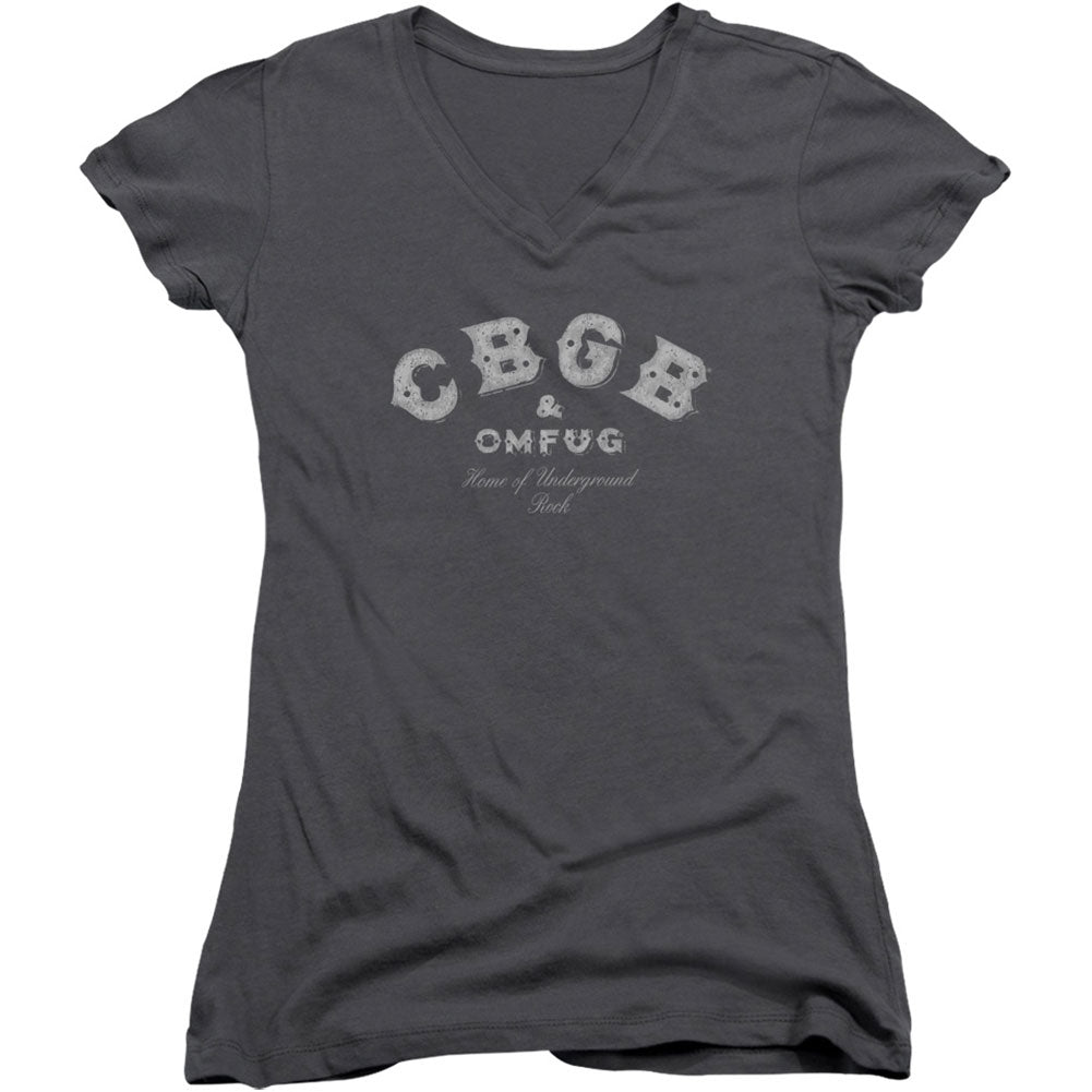 CBGB Tattered Logo Cap Sleeve Junior Top