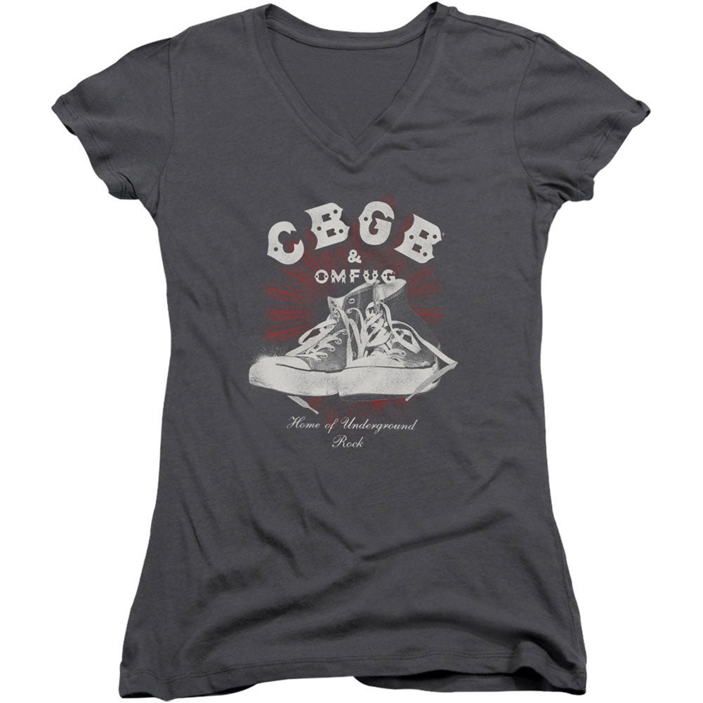 CBGB High Tops Cap Sleeve Junior Top Front