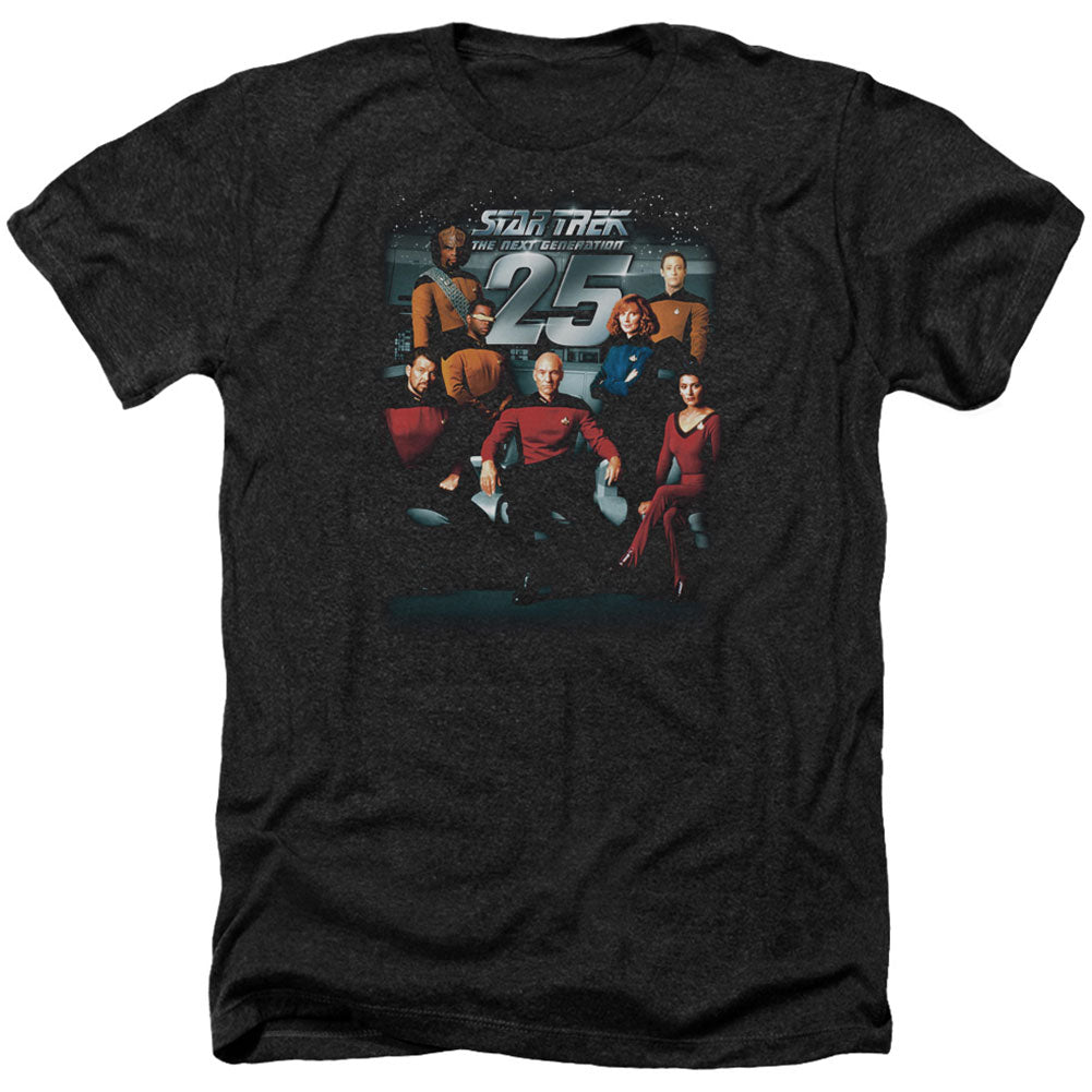 Star Trek 25th Anniversary Crew Adult Heather 40% Poly T-shirt
