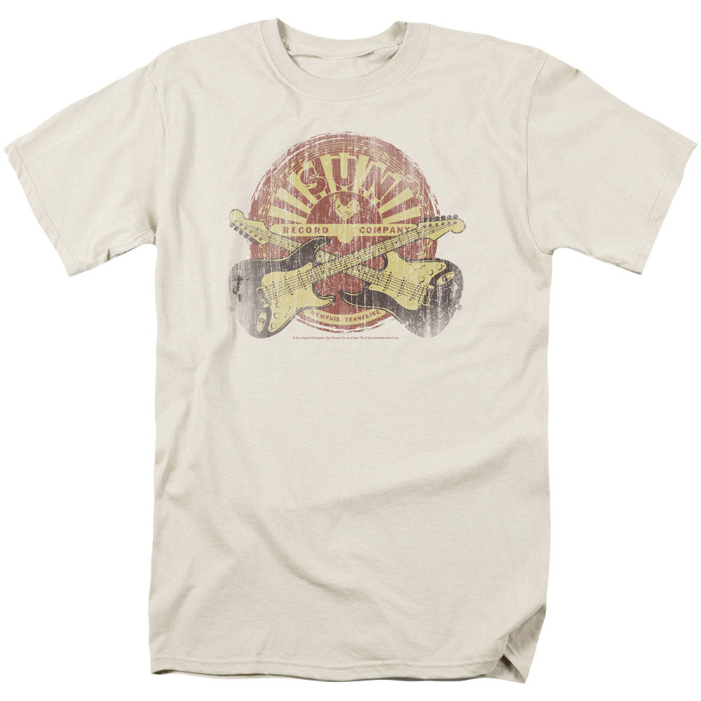 Sun Records Crossed Guitars Adult T-shirt