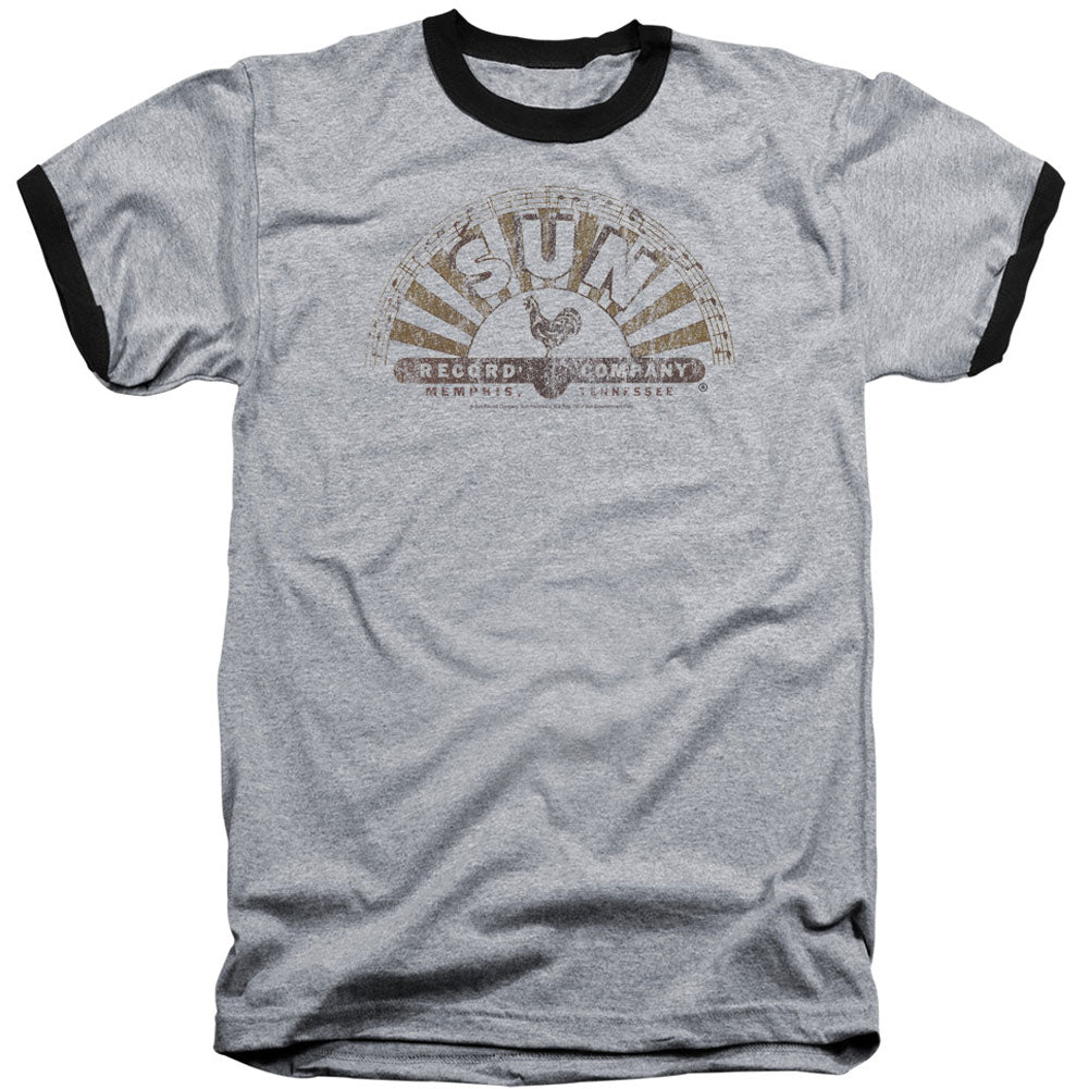 Sun Records Worn Logo Adult Ringer T-shirt