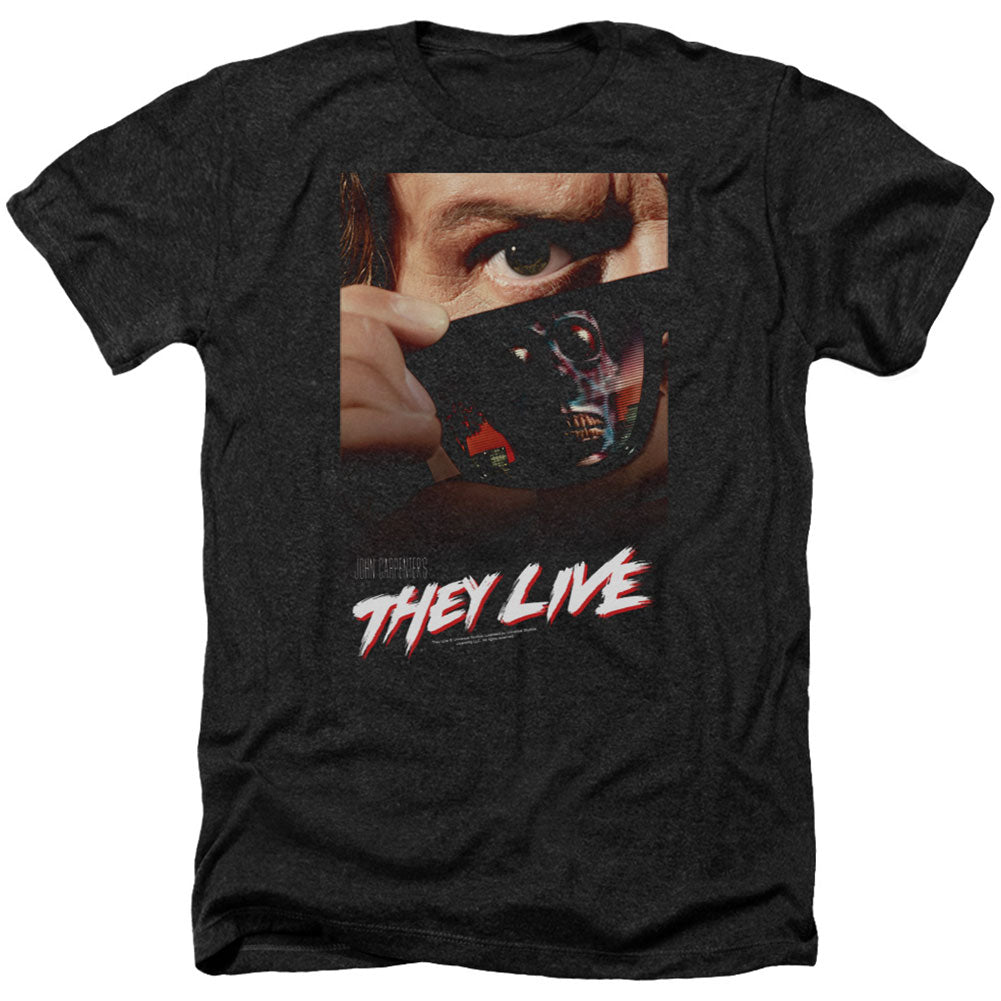 They Live Poster Adult Heather 40% Poly T-shirt