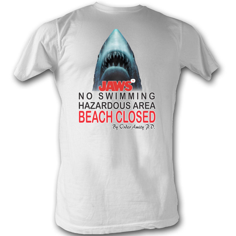 Jaws Beach Closed Slim Fit T-shirt Front