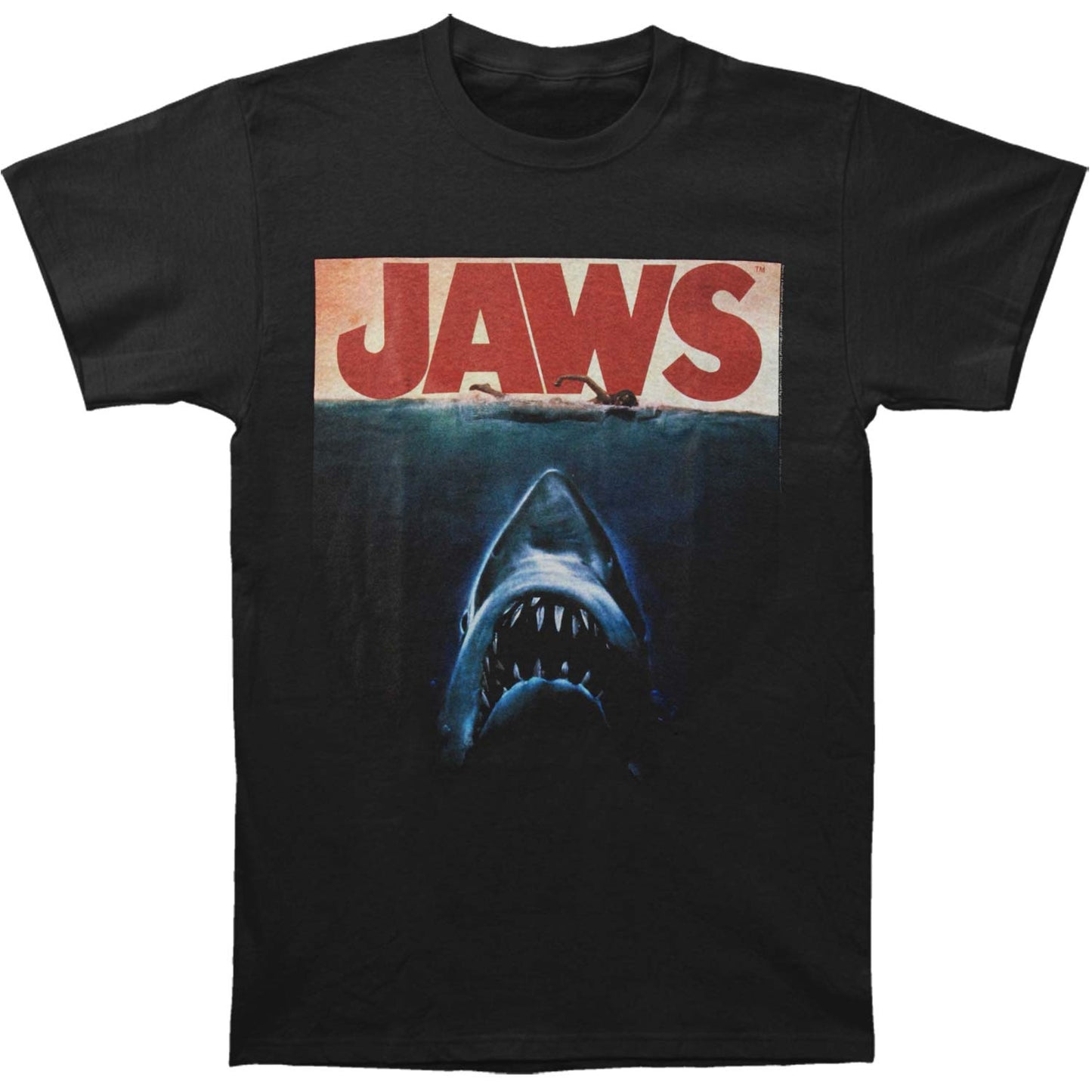 Jaws Poster Again Slim Fit T-shirt Front