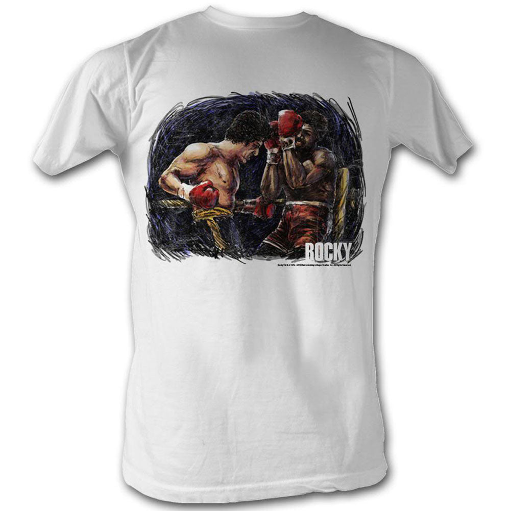 Rocky Vs. Apollo Painting Slim Fit T-shirt Front