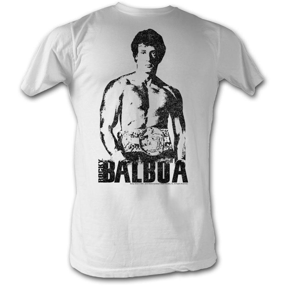 Rocky Towering Over Slim Fit T-shirt Front