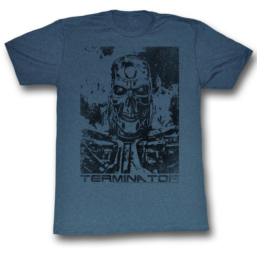 Terminator Black And Blue Slim Fit T-shirt Front