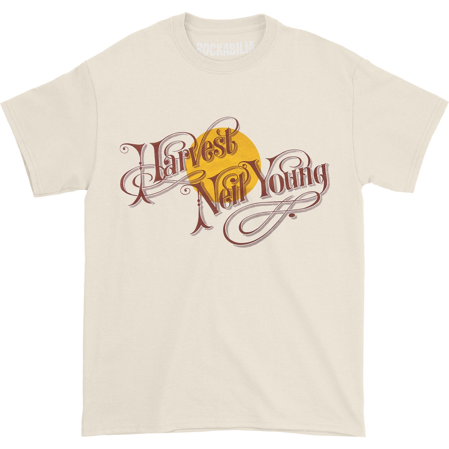 Neil Young Harvest Organic Cotton Tee (Natural) Slim Fit T-shirt Front