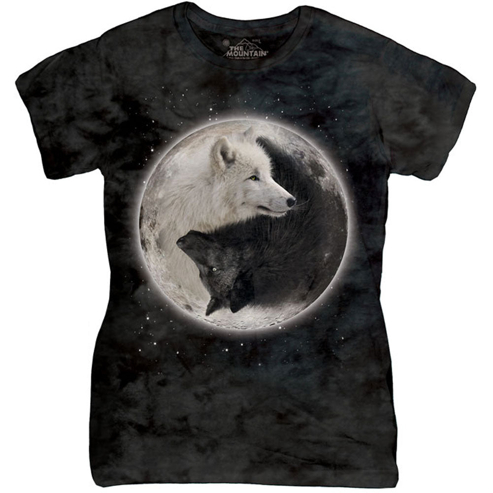 The Mountain Yin Yang Wolves Babydoll Front