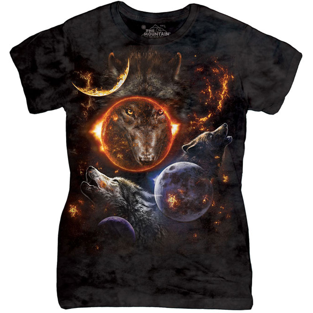 The Mountain Cosmic Wolves Babydoll Front
