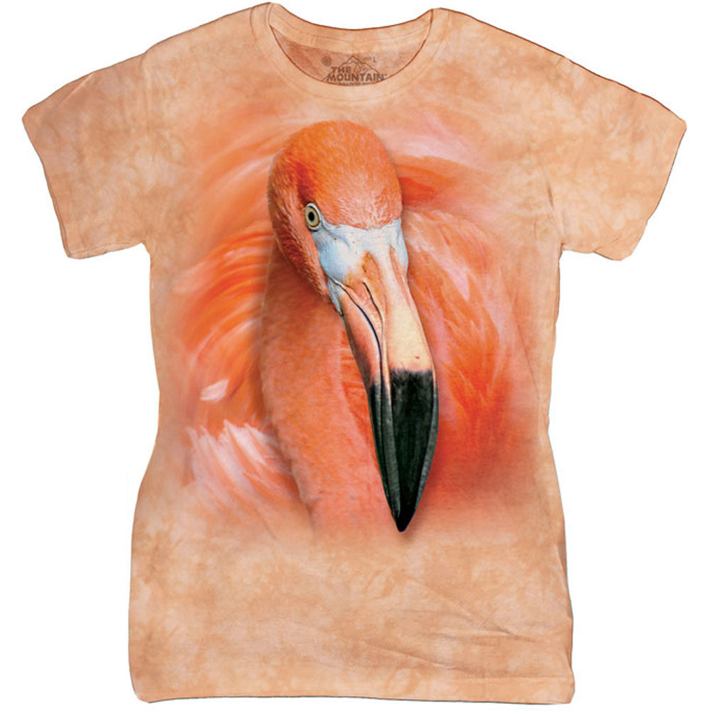 The Mountain Big Face Flamingo Babydoll Front
