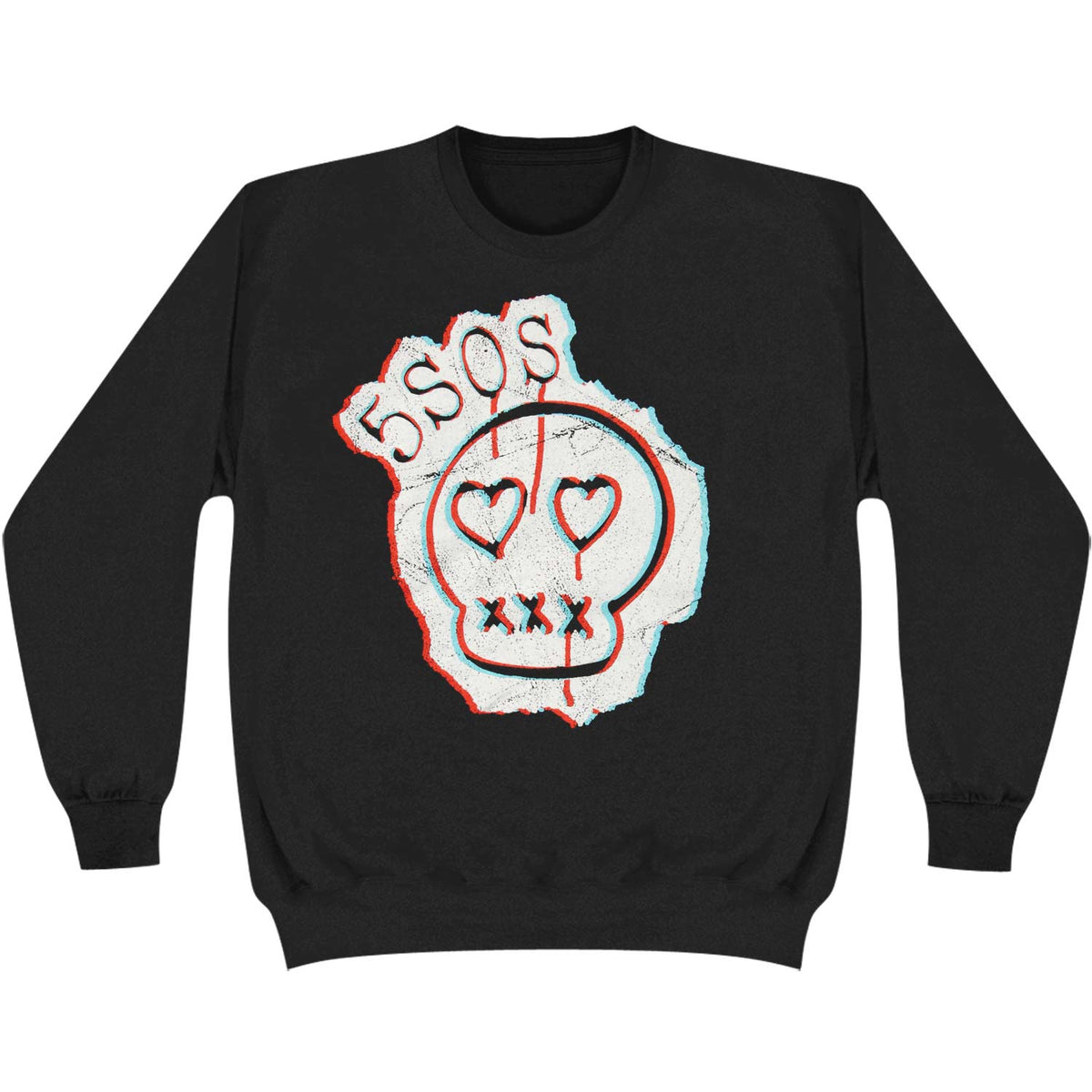 5 Seconds Of Summer Skull Girls Jr Sweatshirt Front