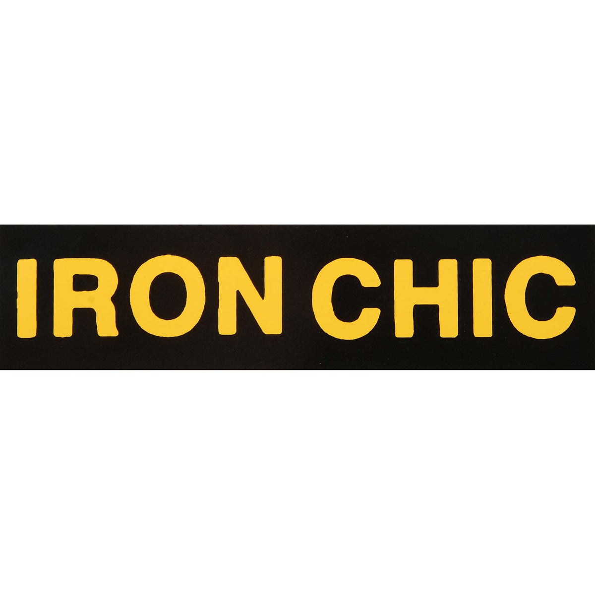 Iron Chic Yellow Logo Sticker Front