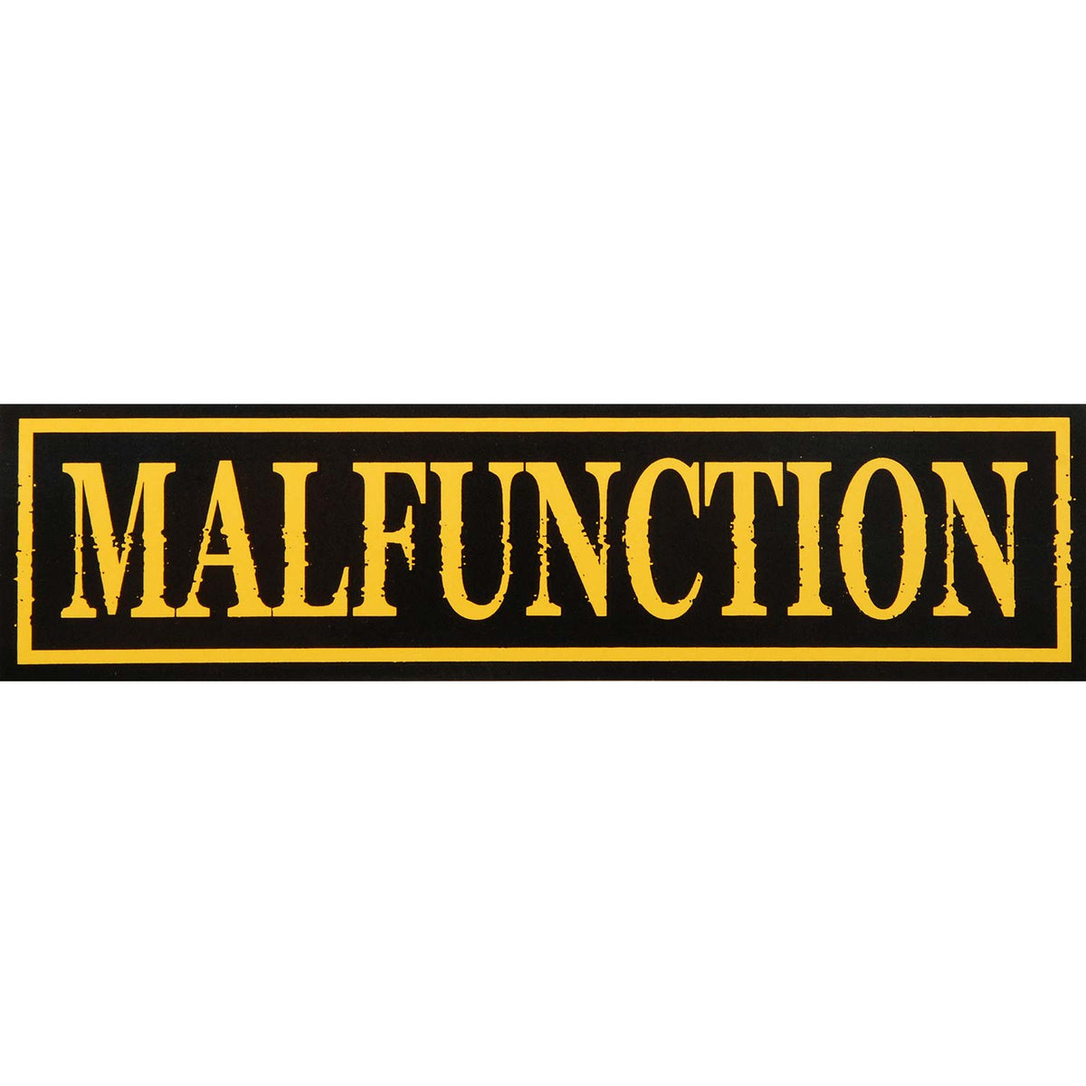 Malfunction Yellow Logo Sticker Front