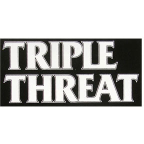 Triple Threat Logo Sticker Front