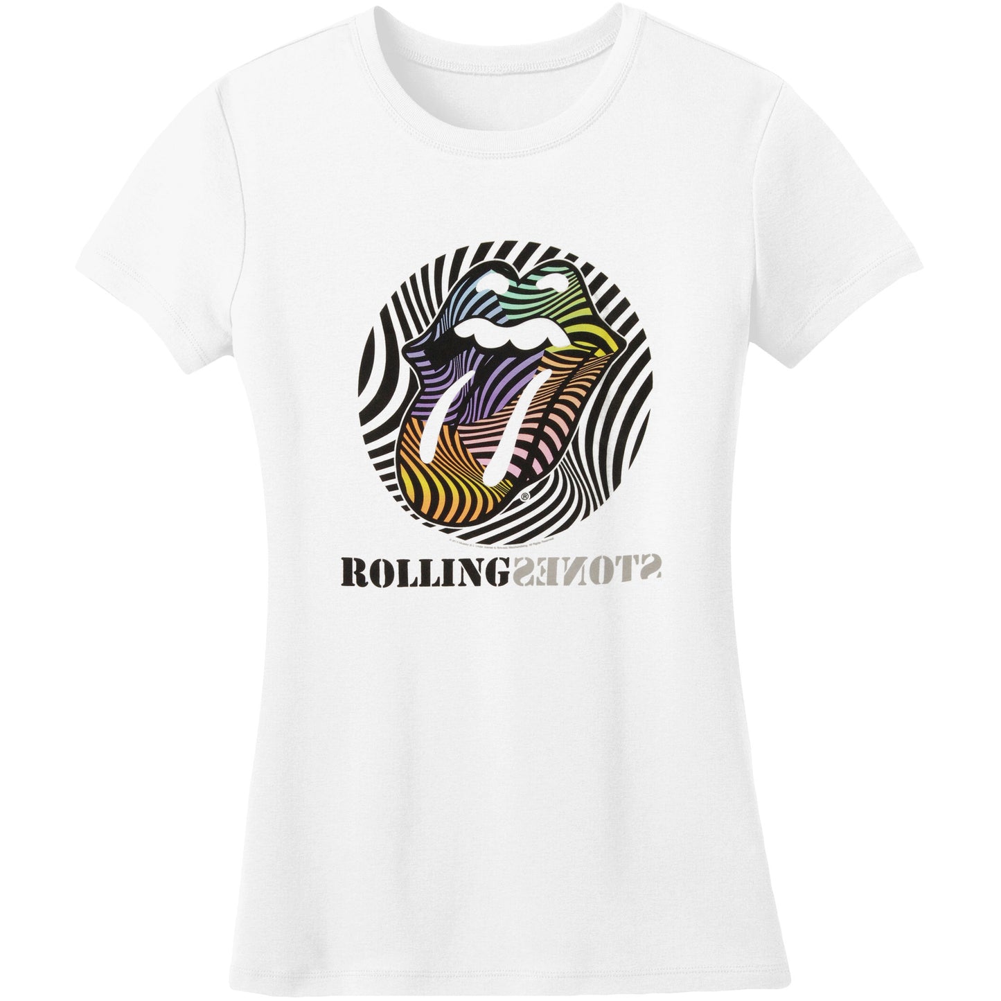 Rolling Stones Psychedelic Tongue Soft Junior Top Front