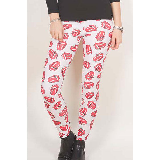 Rolling Stones Classic Tongue Repeat Leggings Front